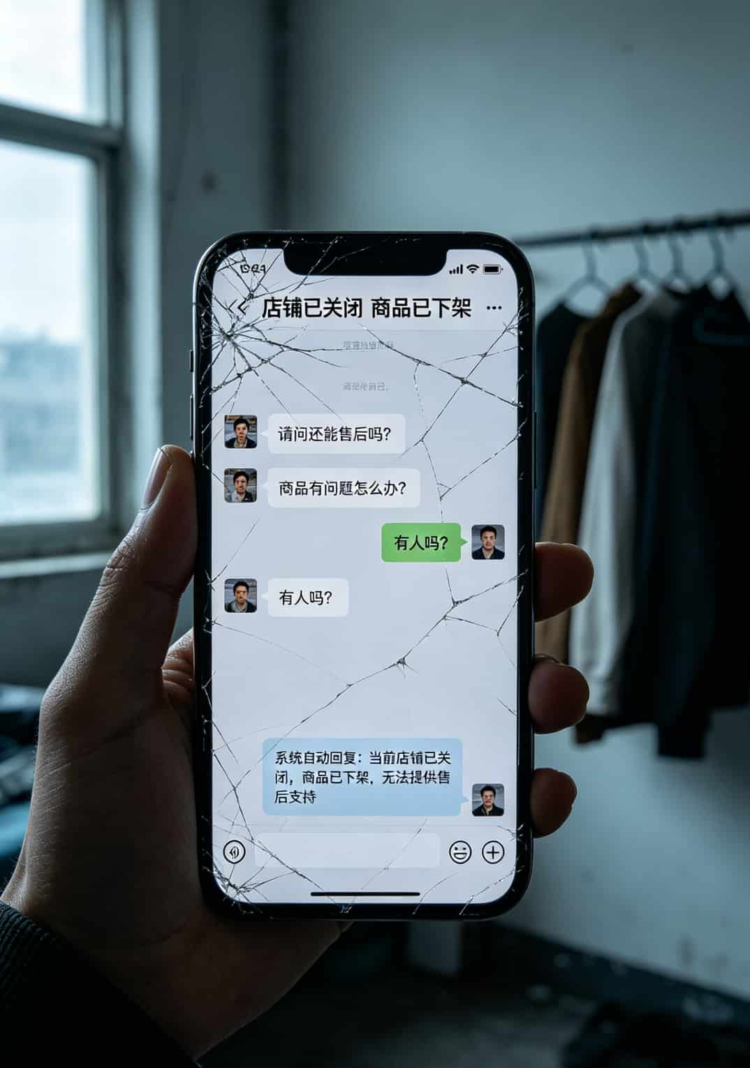 拼多多店铺已关闭的截图示例