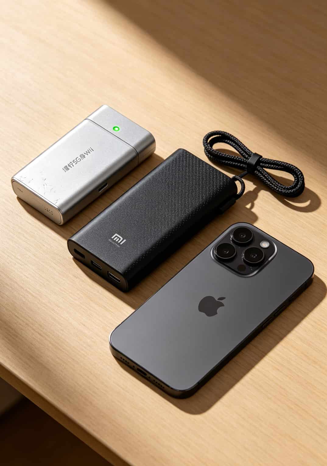 电信大星卡纯流量套餐用了一年,我把随身WiFi扔了,省下大几百 随身WiFi设备与充电宝对比大小
