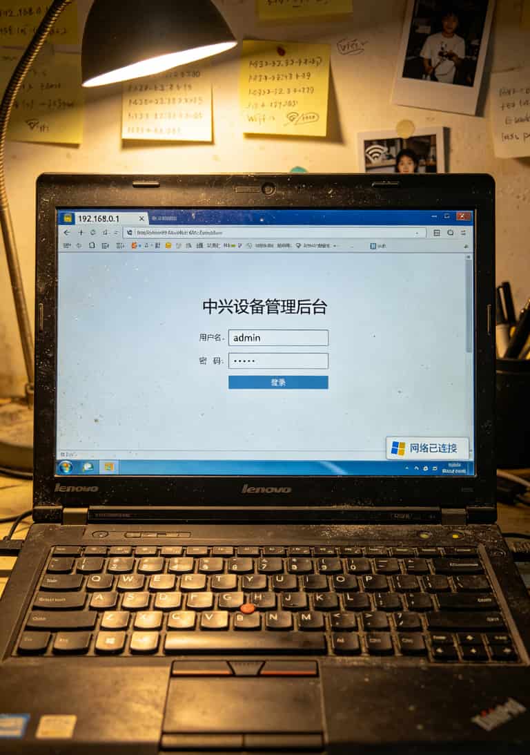 后台登录页面截图，标注默认用户名和密码输入框位置