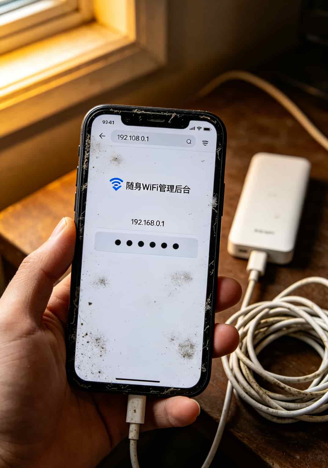 办什么卡流量最划算?我踩坑3年的答案都在这里了 手机浏览器界面显示随身WiFi后台管理页面,密码输入框被高亮