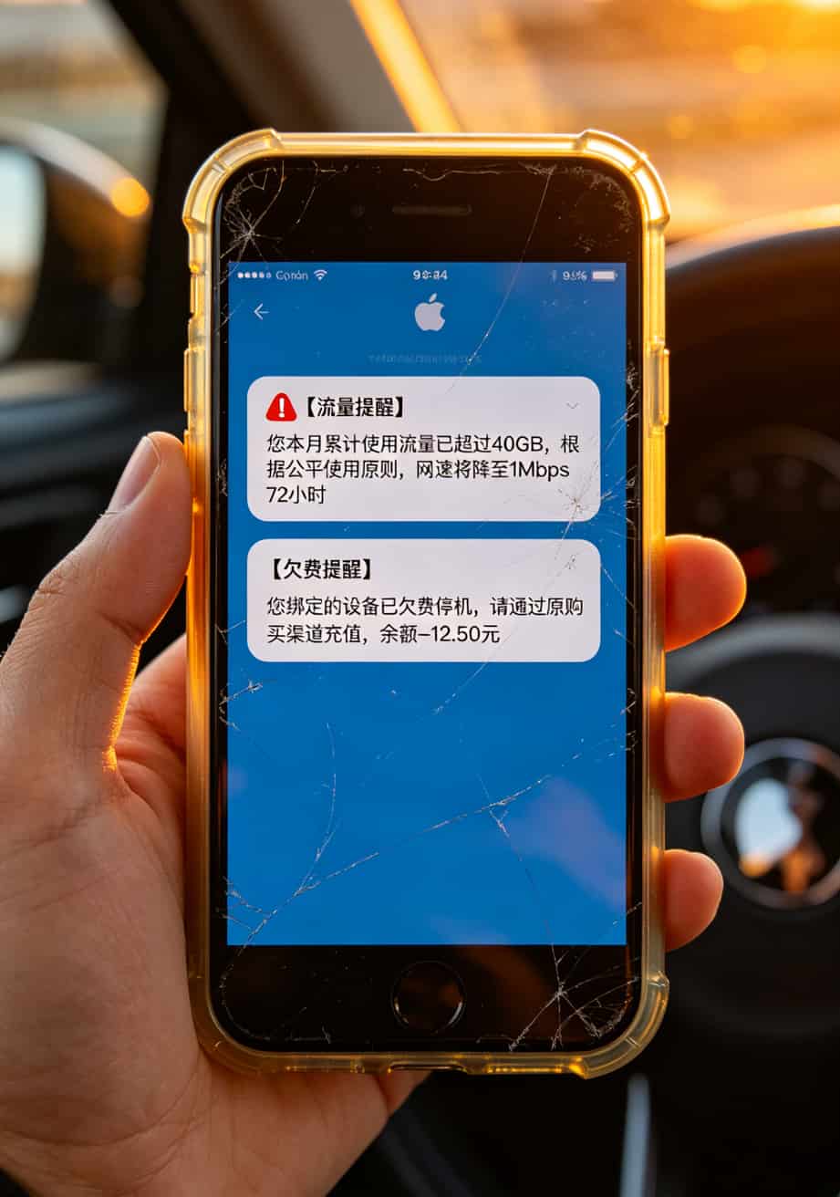 自驾八年,踩坑七次:一张“超值19元流量卡”让我在雪山上差点社死 手机APP套餐详情截图,标注原价59元、返费后19元、优惠期12个月