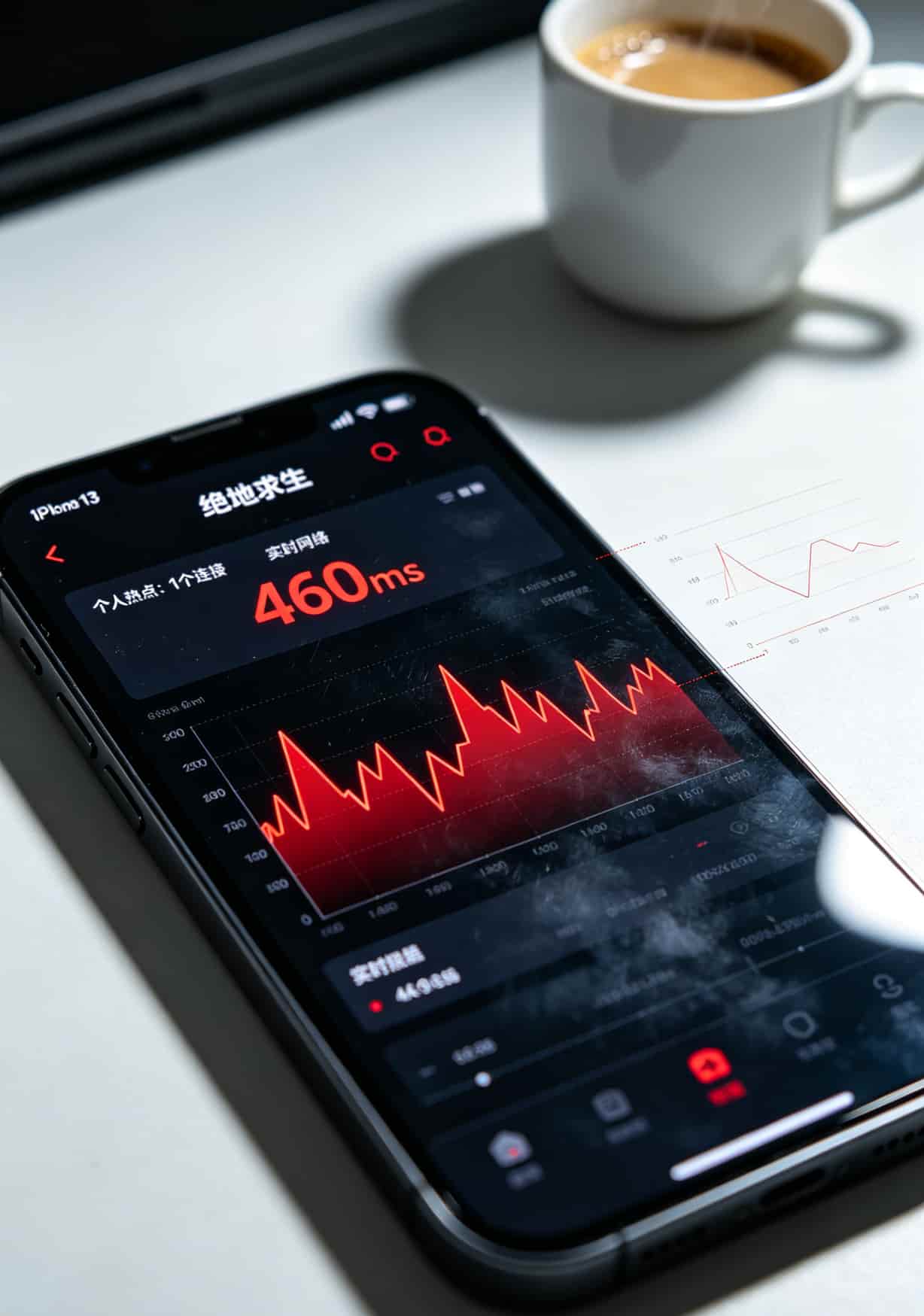 手机开热点玩游戏延迟对比图表