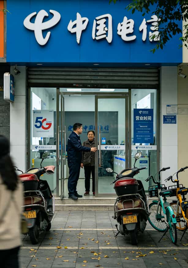 9元电信流量卡是真的吗?我买了五张卡实测,说实话你别不信 成都双林路电信营业厅门口照片
