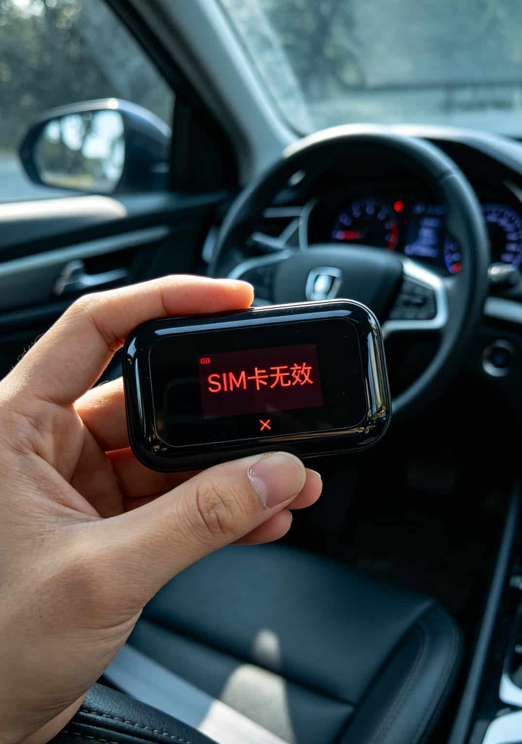 “300g流量卡19元”套路太深:我花了3年测中兴随身WiFi,省下9000块 设备提示SIM卡无效的屏幕实拍
