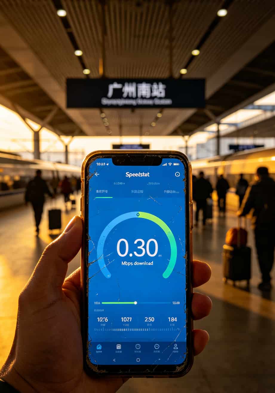 20260508_030955_不限量电信5g流量卡_final 手机测速截图显示网速只有0.3Mbps