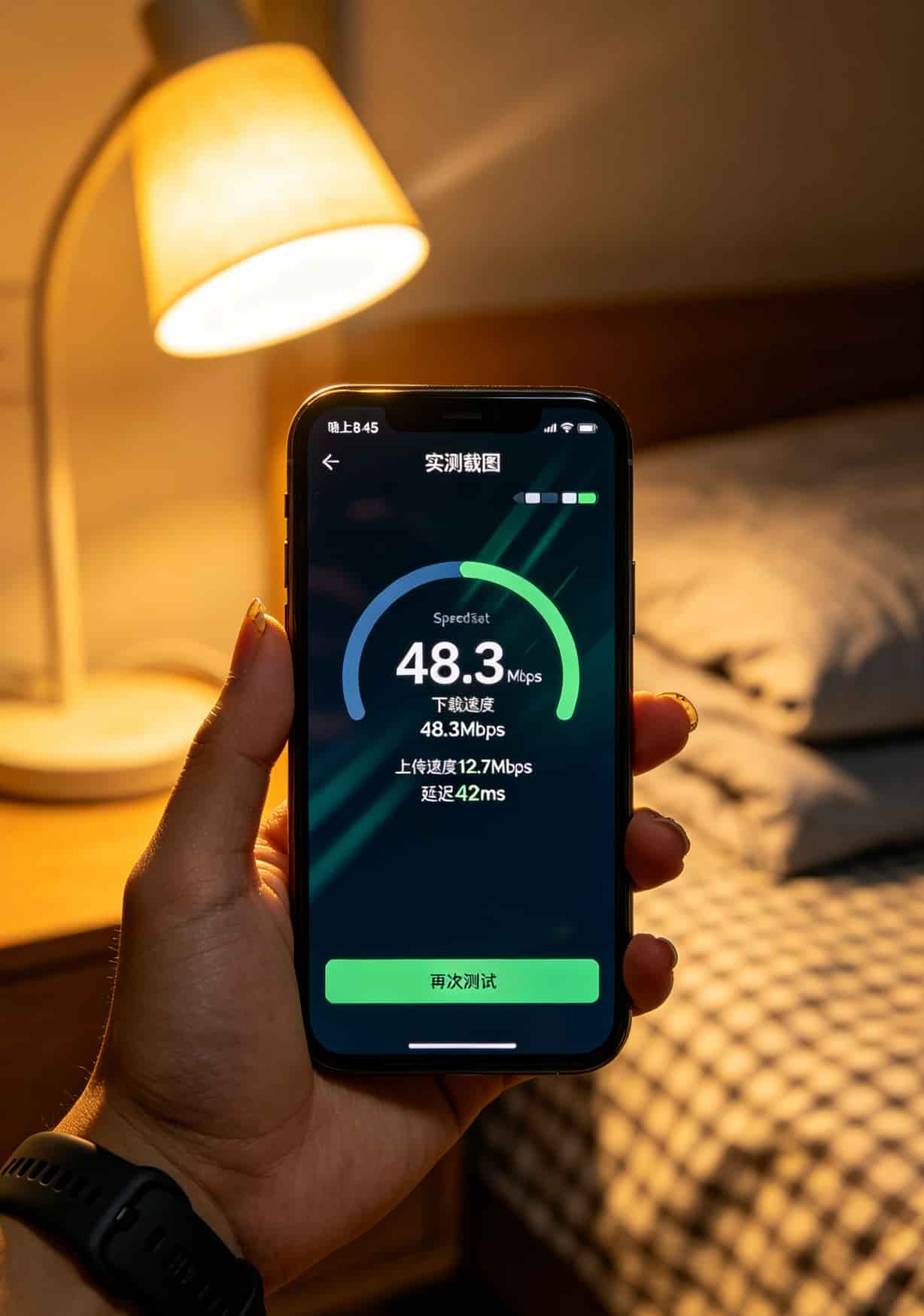 Speedtest网速测试结果截图示例