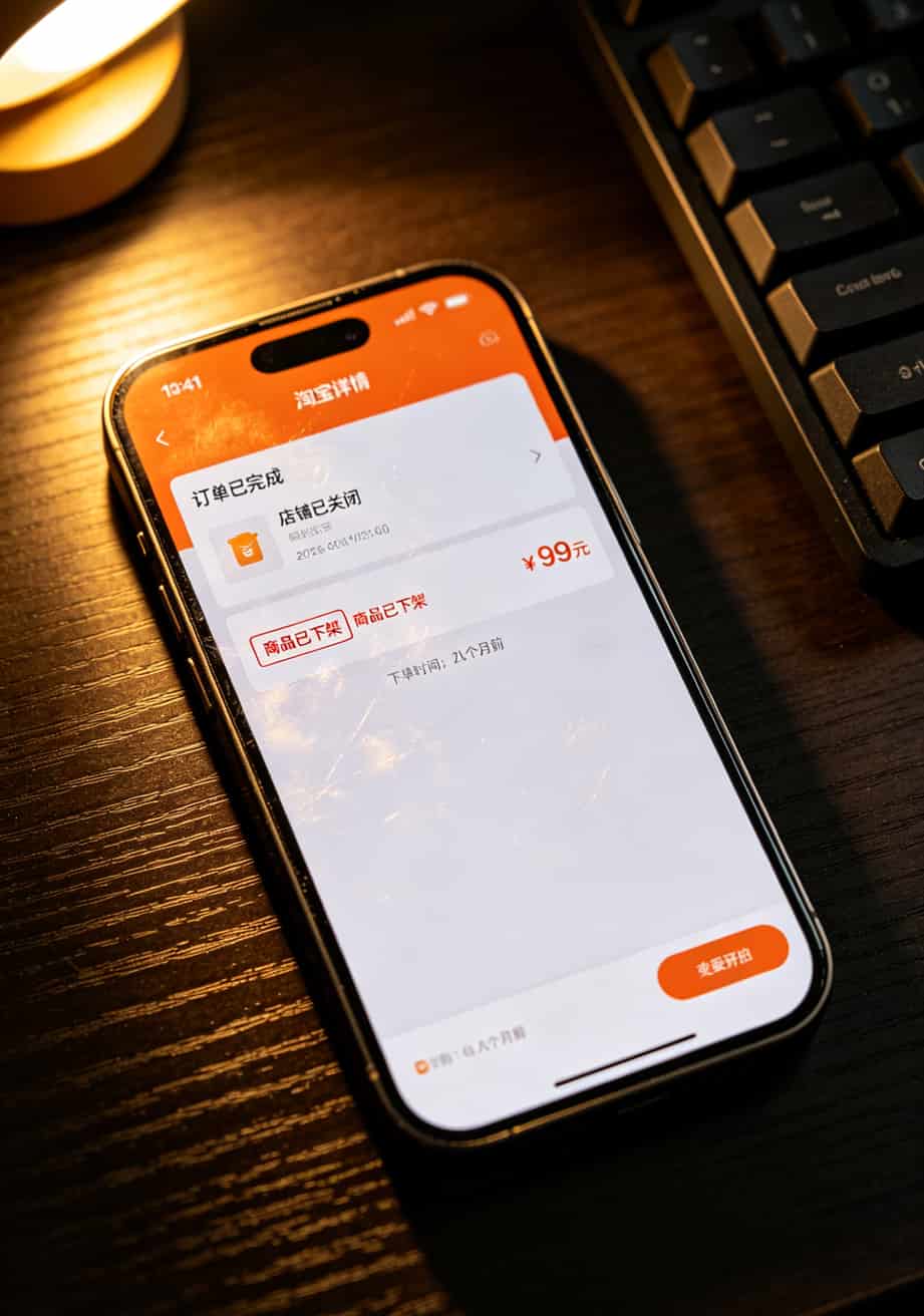 便宜的电信流量卡,我劝你别随便买!郑州跑业务的半年血泪史 淘宝订单截图,显示店铺已关闭商品已下架