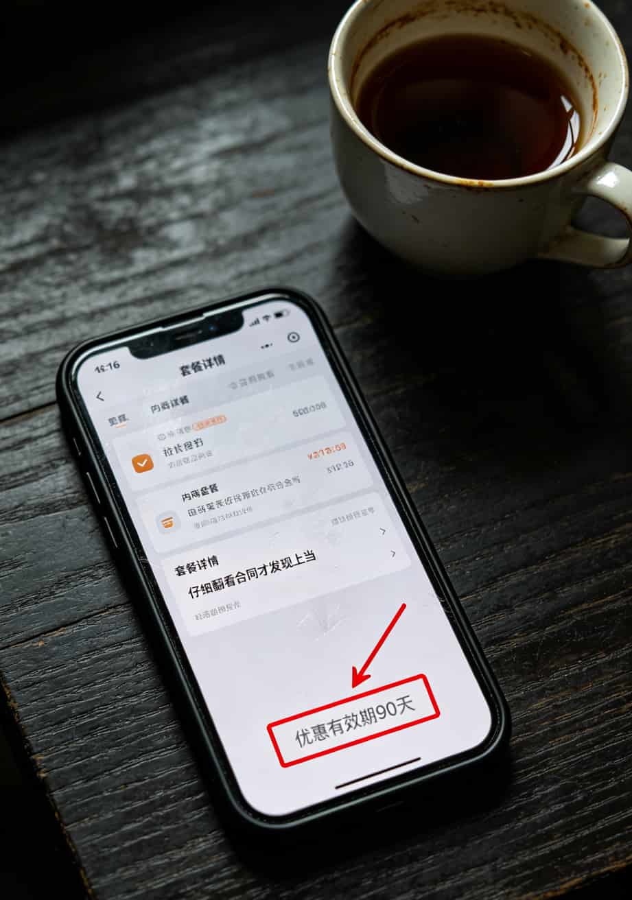 跑了7趟营业厅换了4张卡,终于搞懂电信4g卡有哪些套餐流量多的(29元100G上车方法) 套餐详情页小字优惠期说明截图