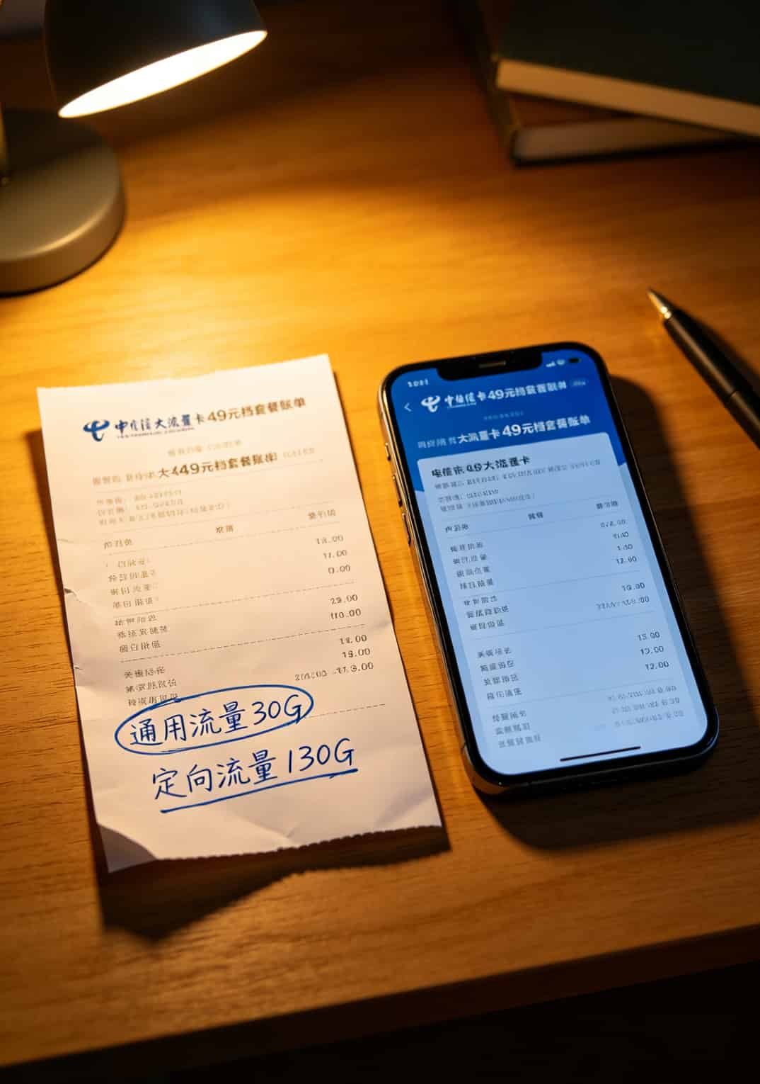 一个月省80块话费,我试了10张卡才找到这张神卡(附避坑指南) 中国电信APP账单截图,显示定向流量和通用流量明细