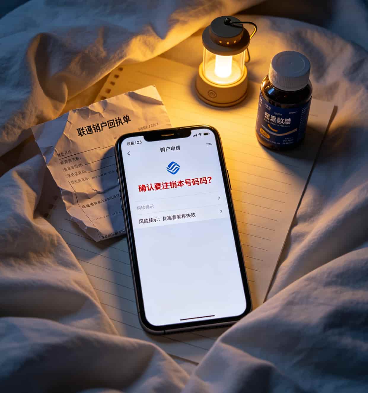 手机营业厅App销户操作的界面截图