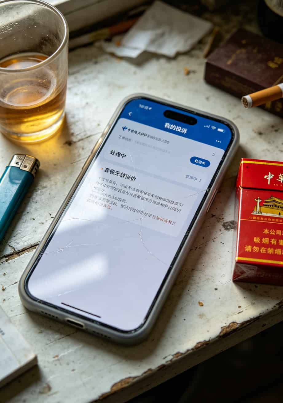 29电信流量卡到底坑不坑?我卖了8年随身WiFi,今天全抖出来 手机屏幕显示电信APP投诉工单处理中
