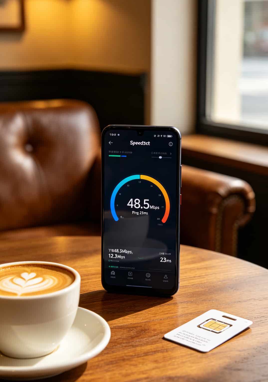 两年省下三千块?2022年的流量卡配中兴随身WiFi,这套组合我是真服了 Speedtest测速结果,下载48.5Mbps,上传12.3Mbps