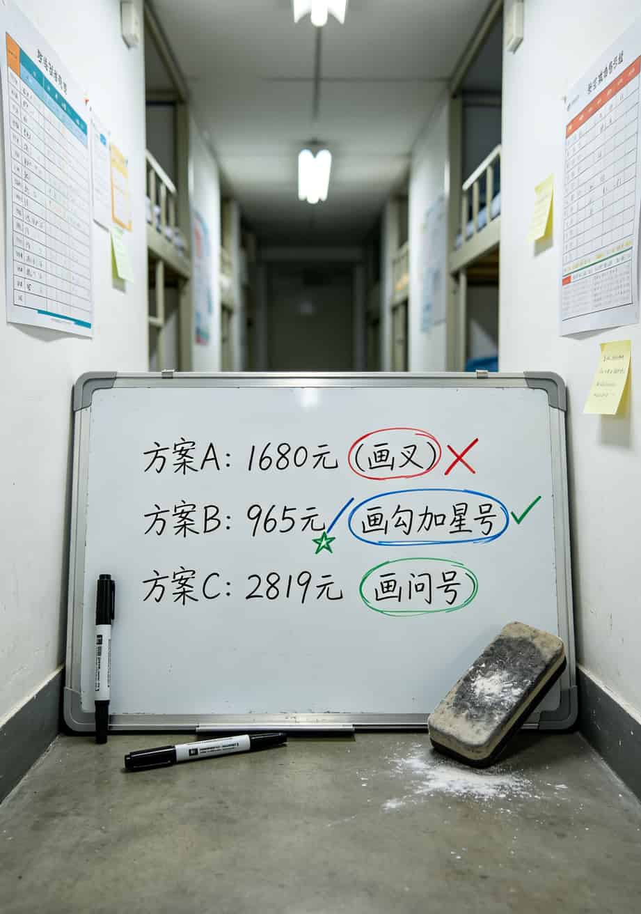 宿舍断网血泪史:一张“大流量卡纯上网卡”怎么救我两年 三种上网方案两年的费用对比图表