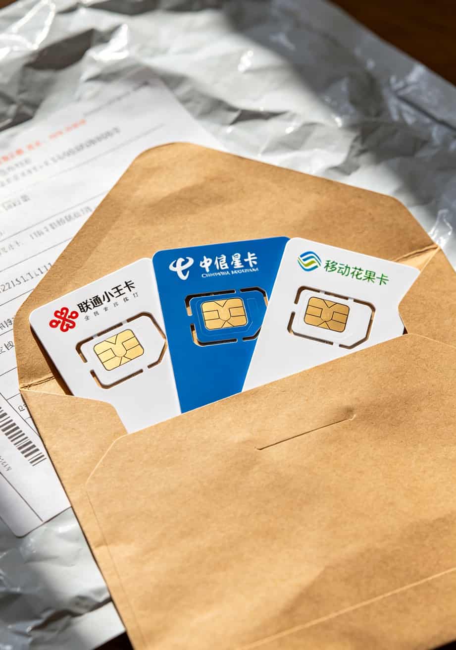 19元月流量卡千万别瞎买!我踩坑3年换来的随身WiFi搭配攻略,不看亏钱 三张流量卡并排摆放,分别是联通小王卡、电信星卡、移动花果卡