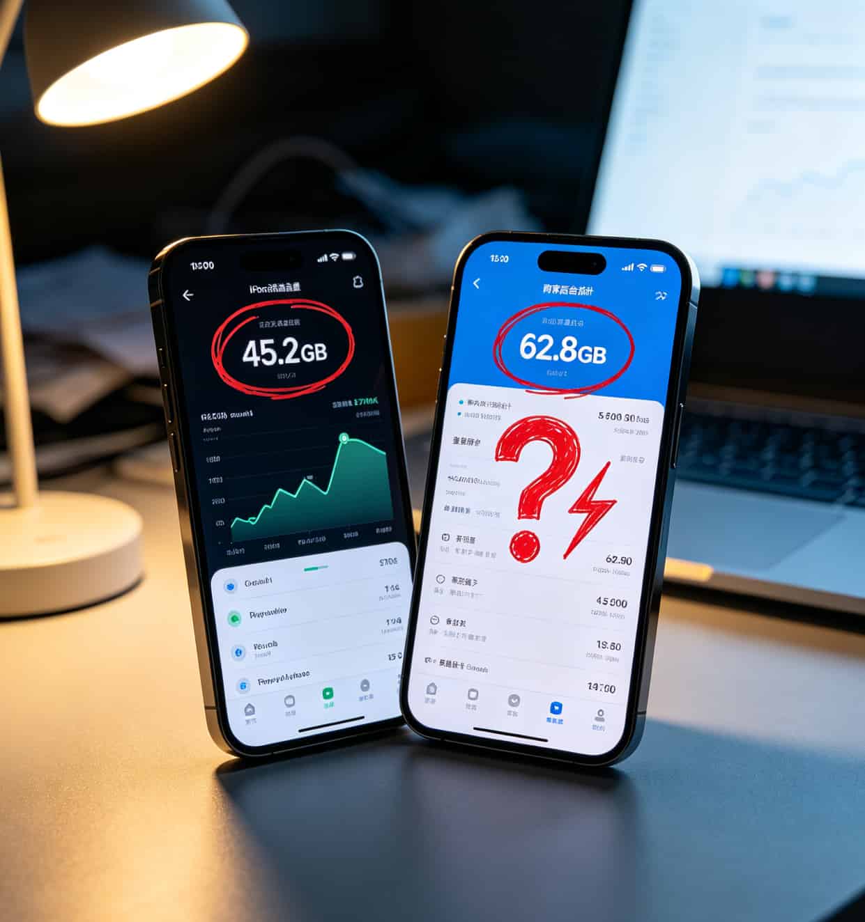 随身WiFi别瞎买!我换了四台才搞懂啥叫真不限速流量卡(附避坑清单) 手机流量监控软件与商家后台数据对比截图