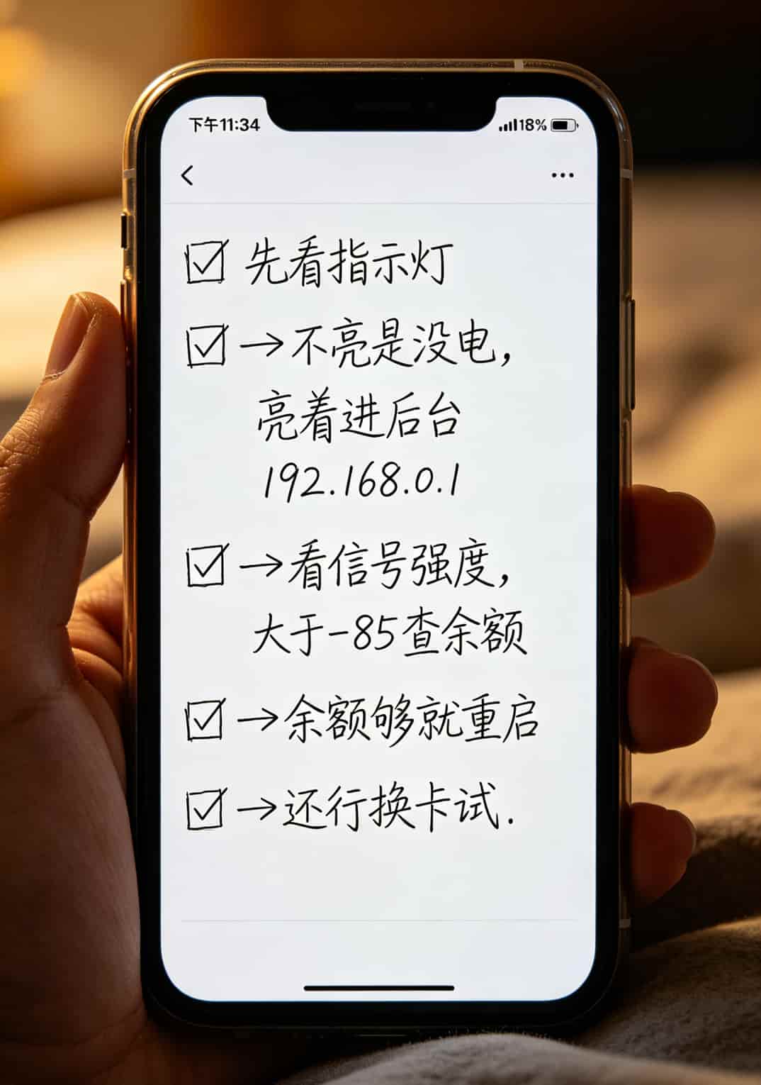 随身WiFi断网故障排查步骤
