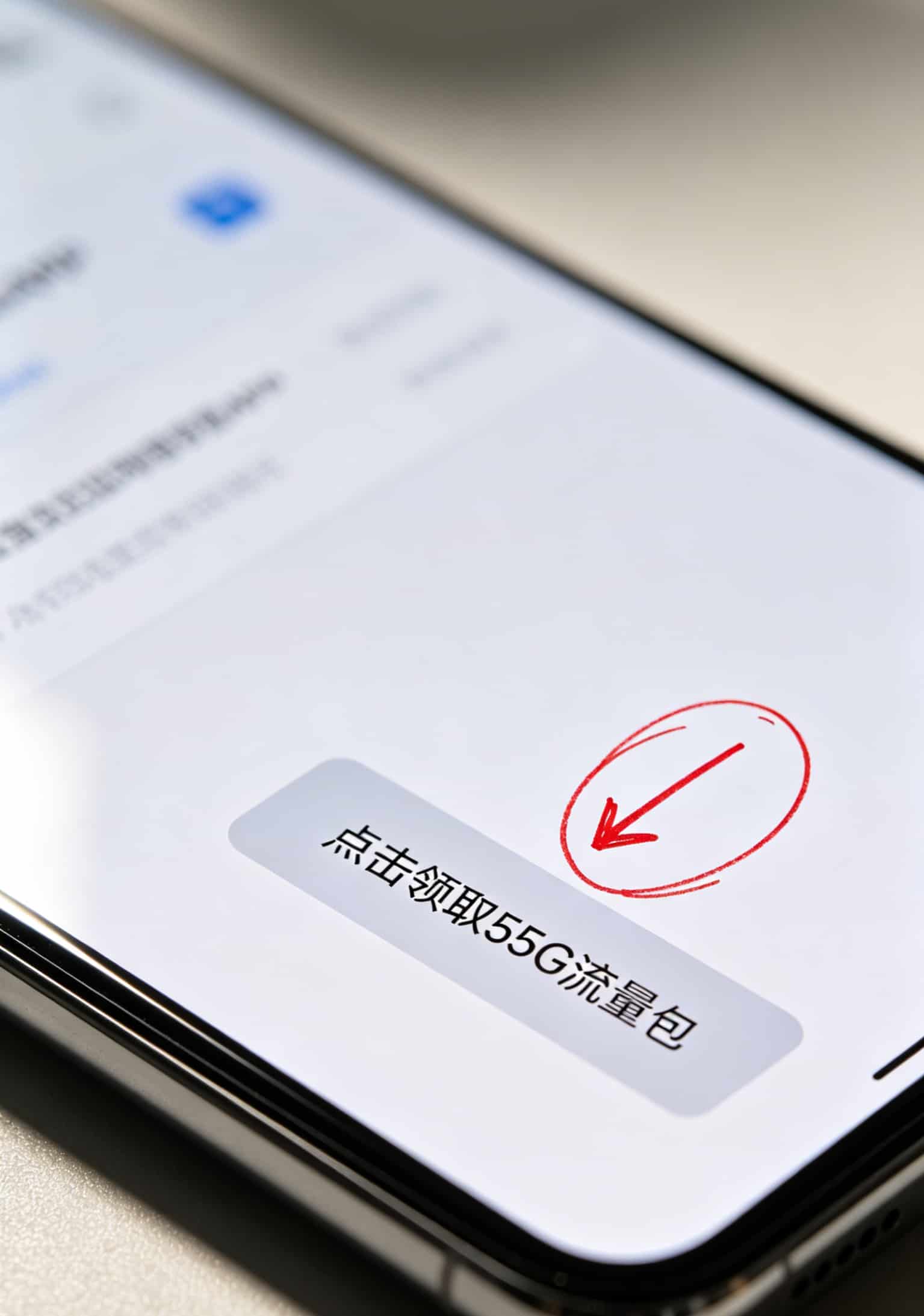 60g的流量卡多少钱?别猜了,正常价就这数,再低准有坑 APP上隐藏的领取流量包按钮位置截图