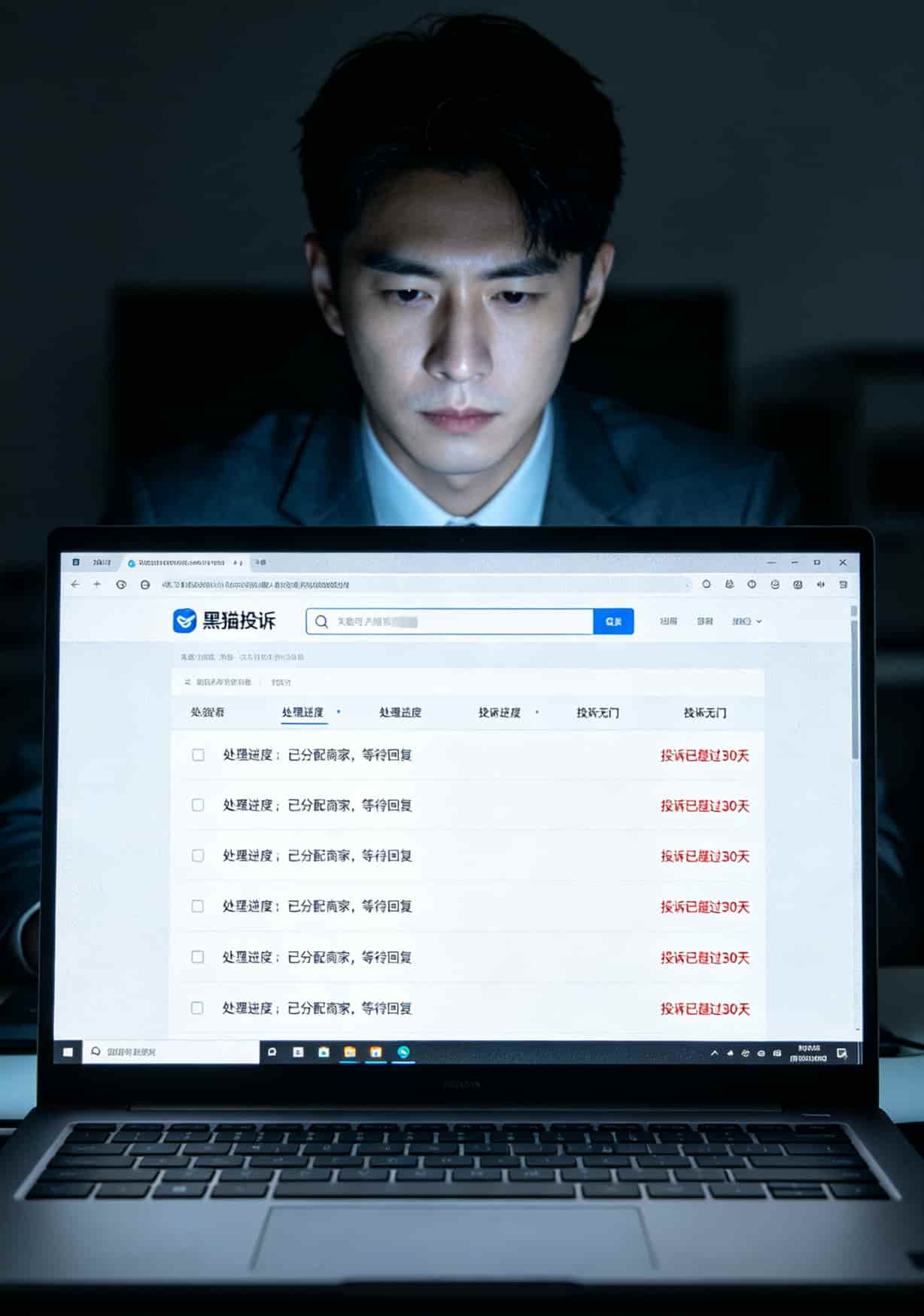 19元流量卡联通不限量,一年花了1378块后,我劝你先看这篇 黑猫投诉平台搜索某流量卡品牌的截图,显示大量未解决投诉