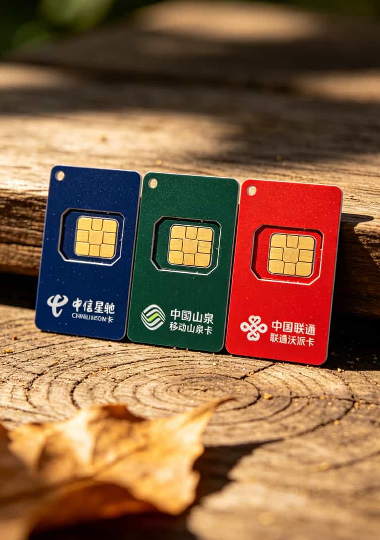 29元流量卡推荐配中兴随身WiFi,踩坑一整年换来的真心话:这3款能买 三张流量卡并排放置,分别是电信星驰卡、移动山泉卡、联通沃派卡