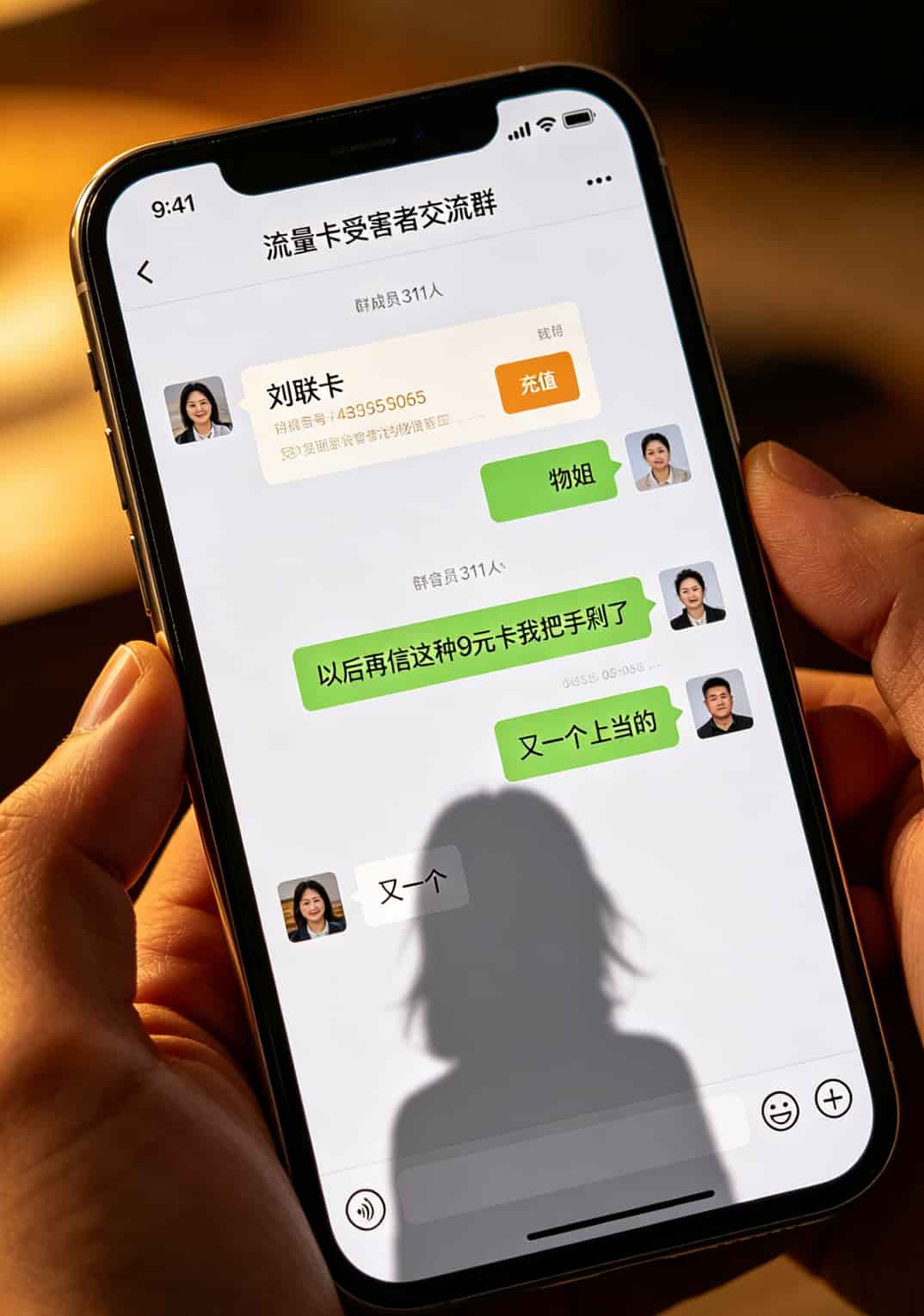 29元流量卡推荐配中兴随身WiFi,踩坑一整年换来的真心话:这3款能买 微信群聊天截图,刘姐发语音转文字的记录显示“以后再也不信了”