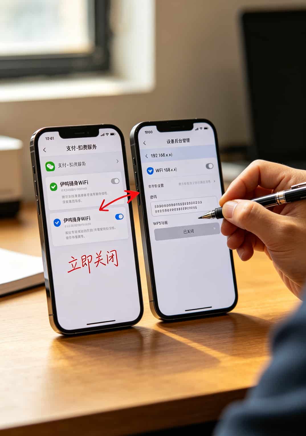伊鸣随身WiFi抖音广告截图和扣费记录对比