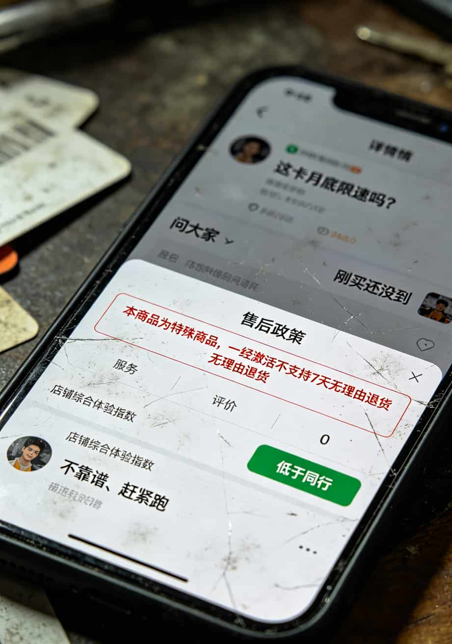 淘宝上显示“不支持7天无理由退货”的随身WiFi商品页面
