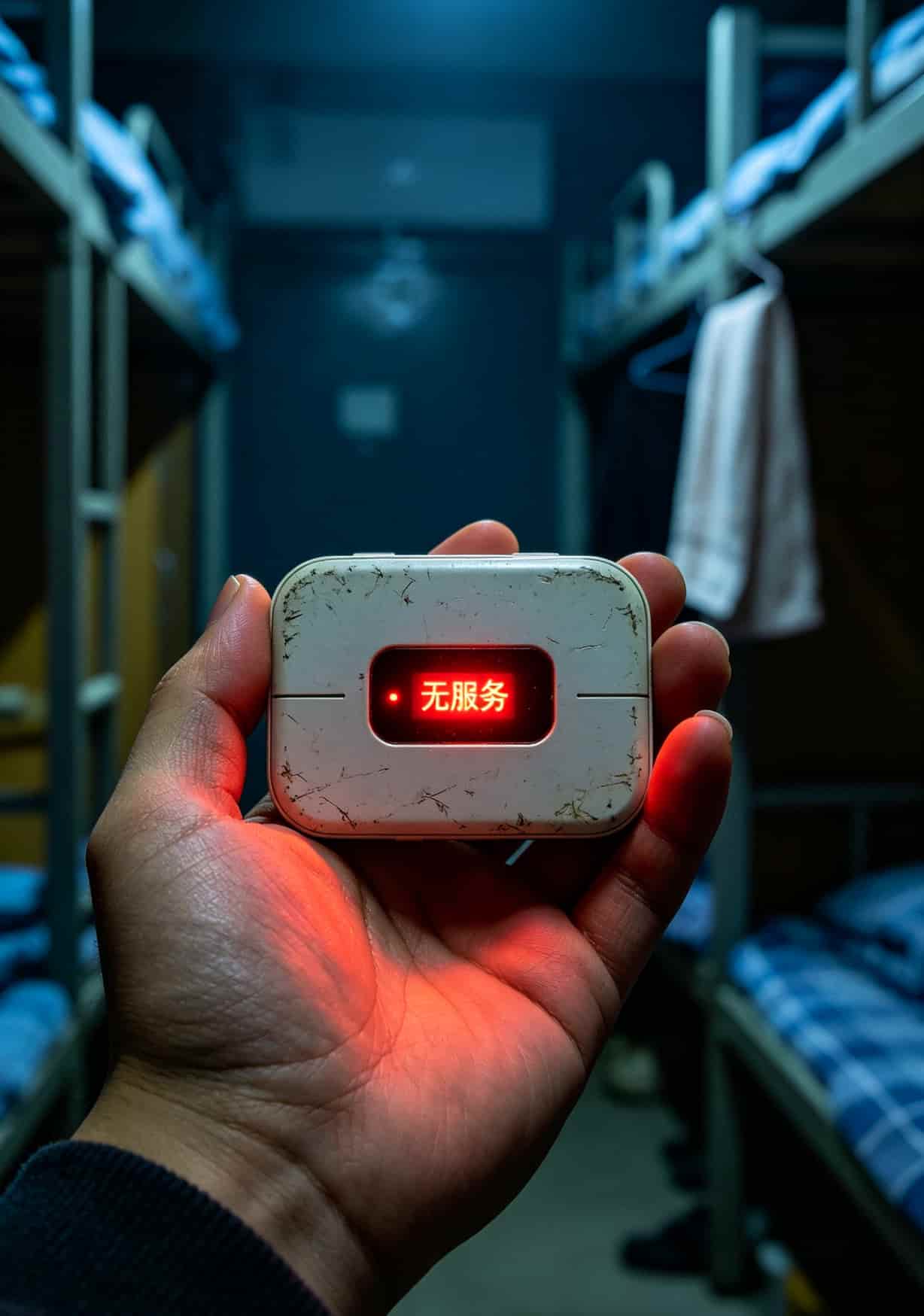 4g流量卡 全国通用,我花2000块踩出来的坑,你最好别踩 设备亮红灯的照片,屏幕上显示“无服务”三个字