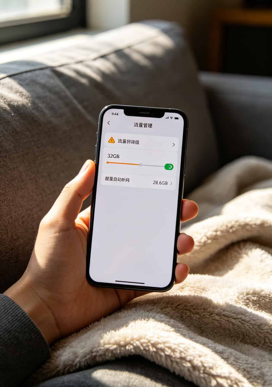 流量卡别瞎买!我测了20张5g纯流量全国通用流量卡,只有这3张没坑 手机截图显示流量提醒设置界面