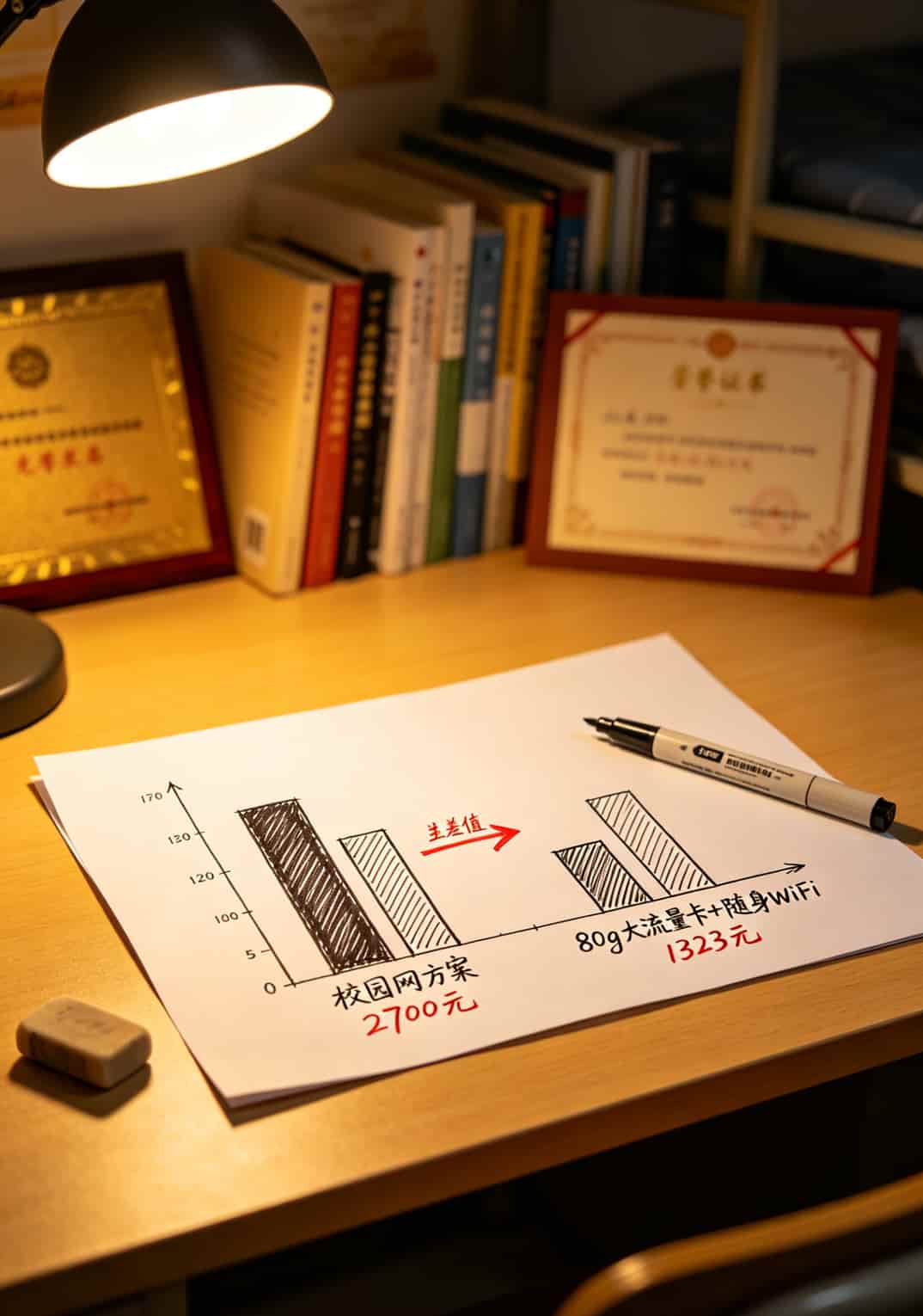大学四年上网血泪史:一张80g大流量卡加二手随身WiFi,我比室友省了1400块 随身WiFi用USB延长线挂在窗外的实拍