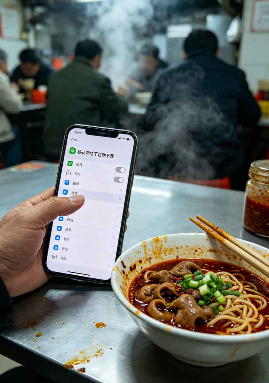 办流量卡要收费吗?随身WiFi水太深,我卖了半年卡才敢说实话 微信设置中关闭自动下载的界面