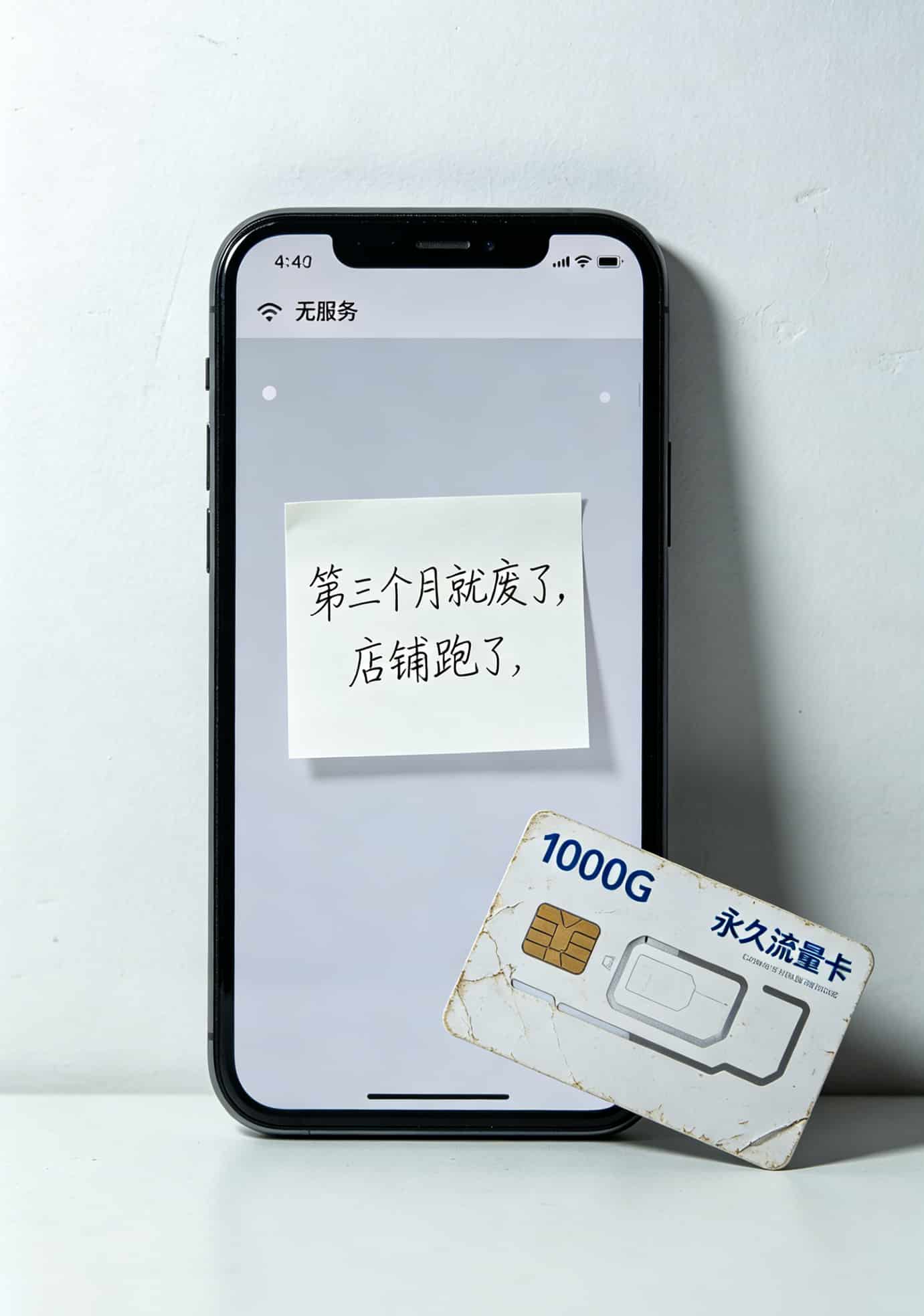 办免流量卡多少钱一张?2026真实避坑指南(老张实测) 物联卡无信号的手机截图