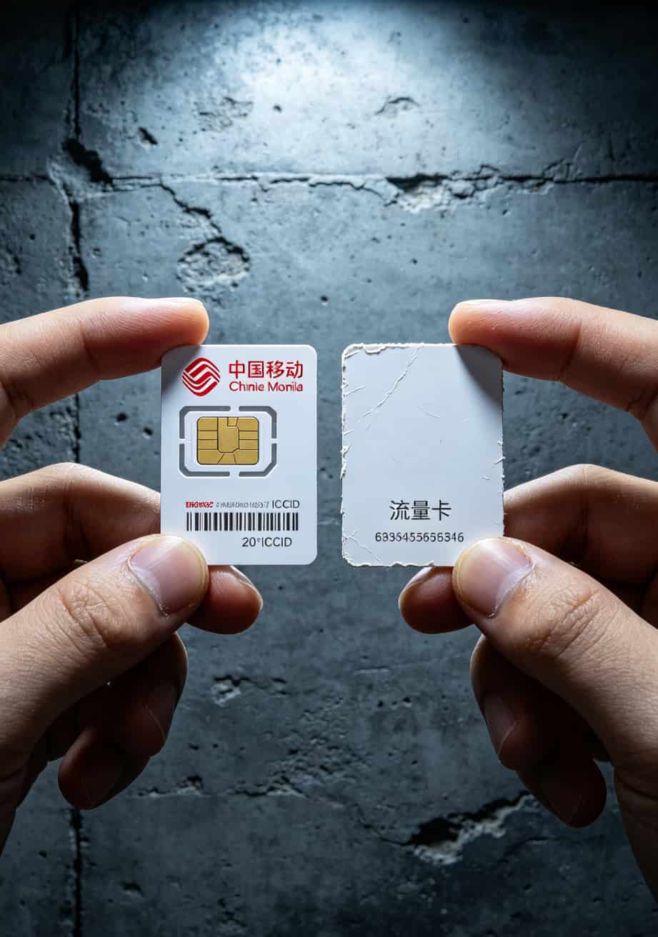 跑了8年手机卡江湖,今天算笔账:**办一张不限流量的卡多少钱**才不亏? 正规手机卡与物联卡外观对比