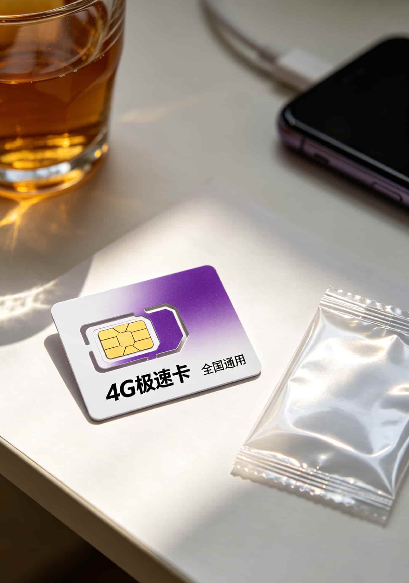 跑了大半个中国办了17张卡,我总算搞懂办什么流量卡最划算了 一张物联卡的包装和卡板,上面印着4G极速卡字样