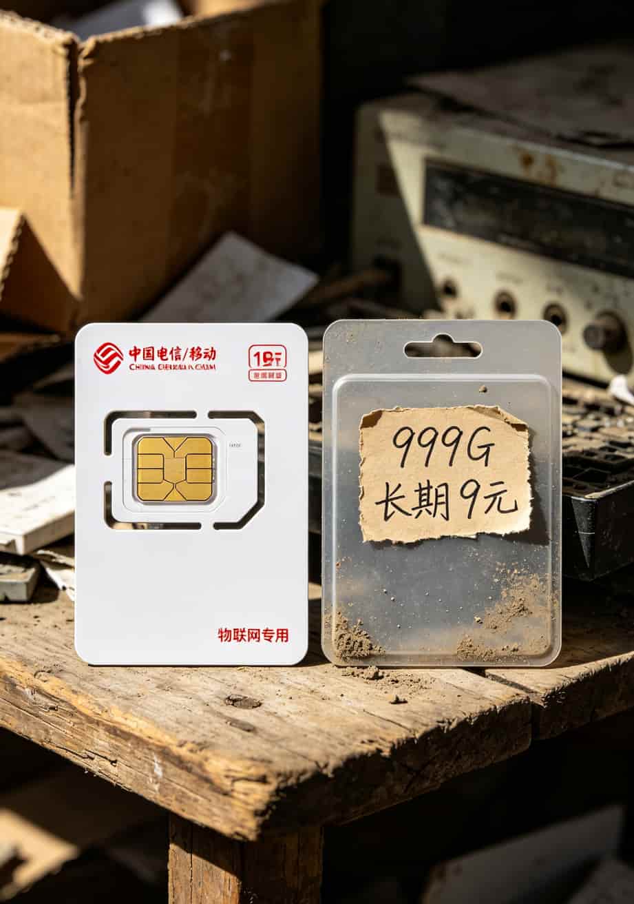 长期流量卡是真的吗?三年踩坑经验告诉你:真的,但得这么找 物联卡与正规流量卡包装对比图
