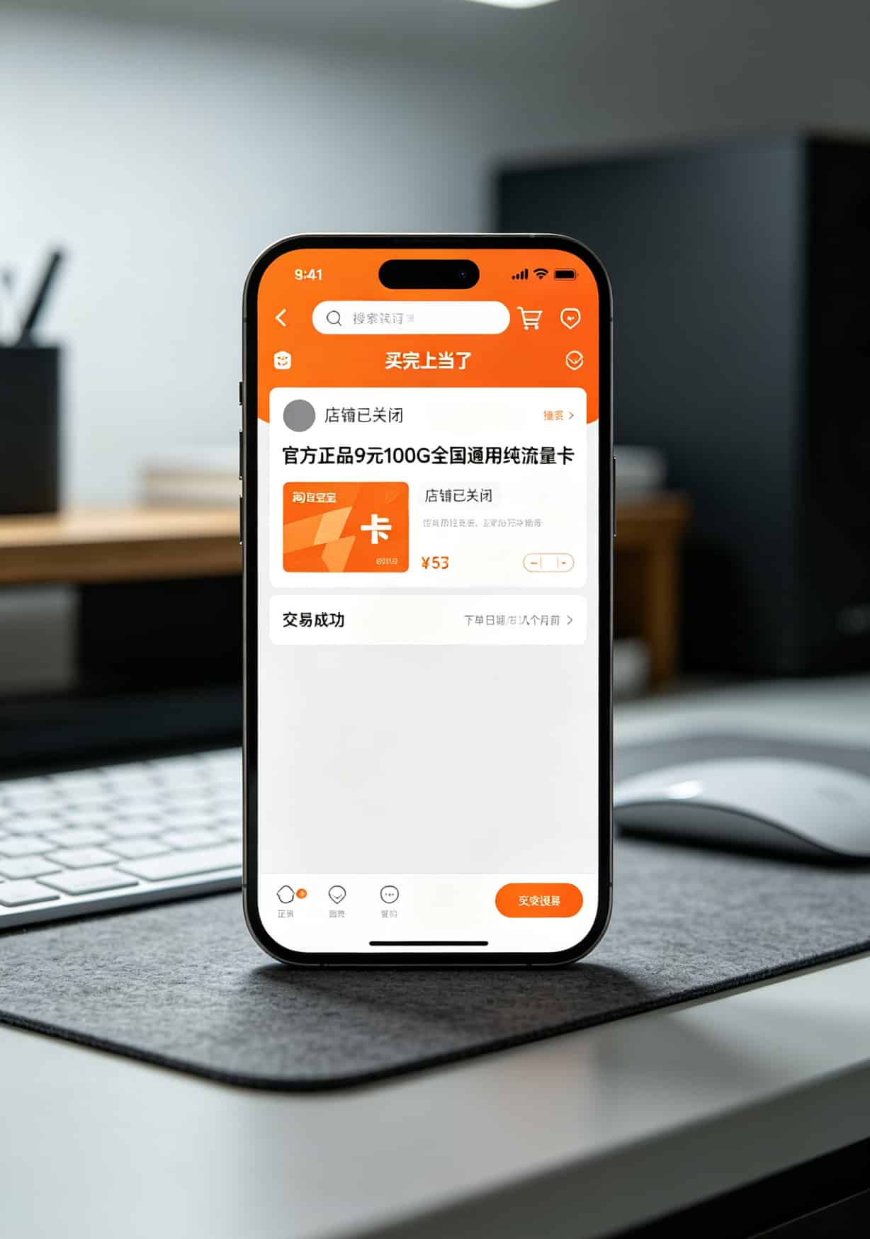 办了十几张卡亏了上千块,我才敢说:2026年流量卡比较划算的套餐长这样 淘宝订单截图,商品名为“9元100G纯流量卡”,店铺已关店