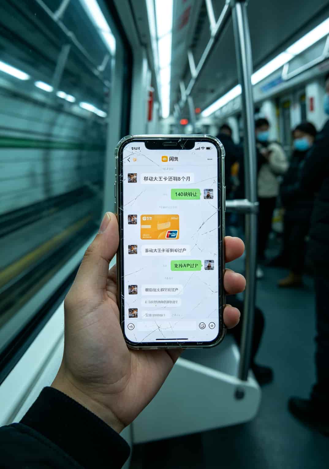 一张便宜移动流量卡把我折腾了三个月,中兴随身WiFi用户别学我(实测推荐) 闲鱼上转赠移动流量卡的聊天记录截图