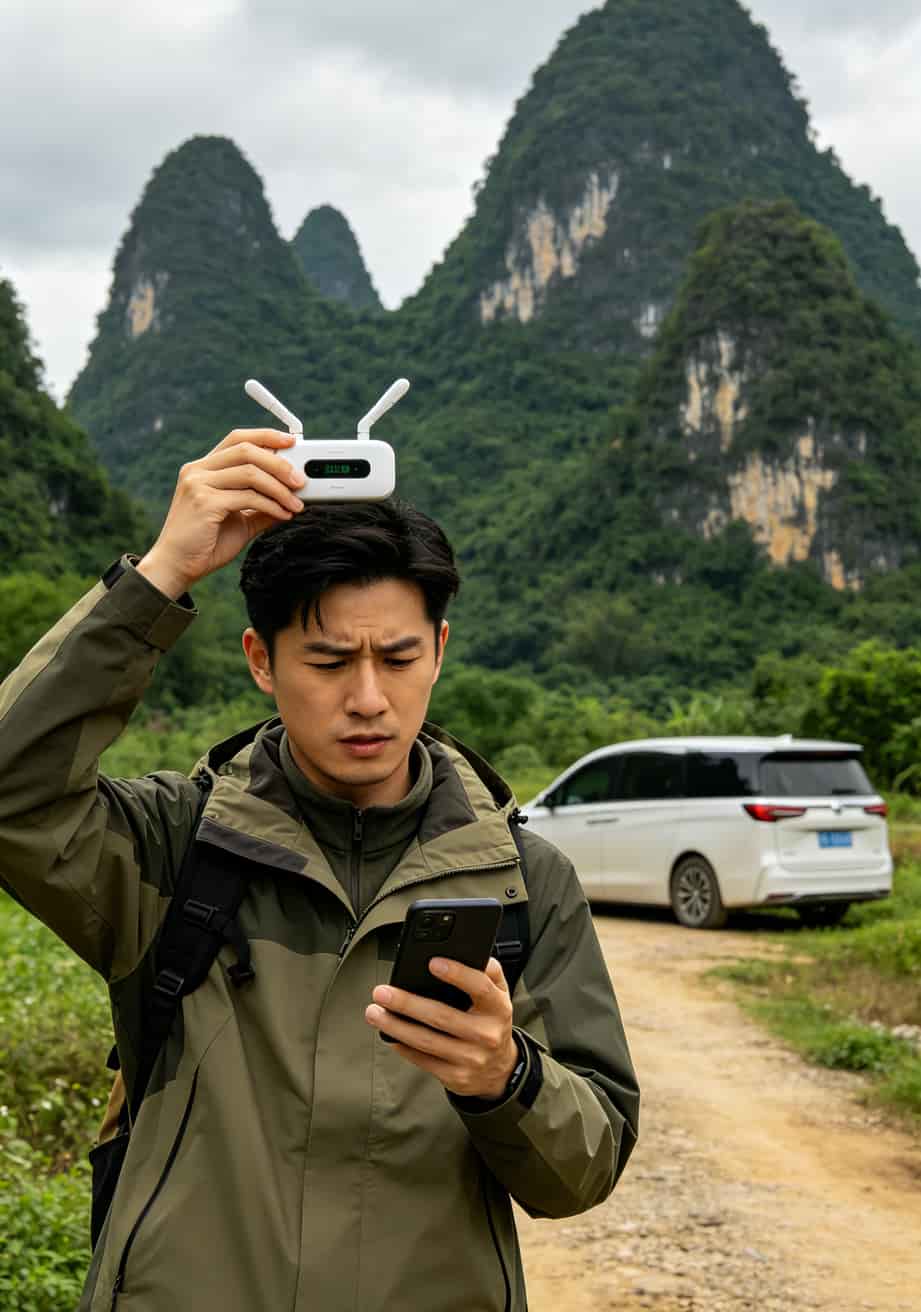 阳朔山区手机信号测试场景