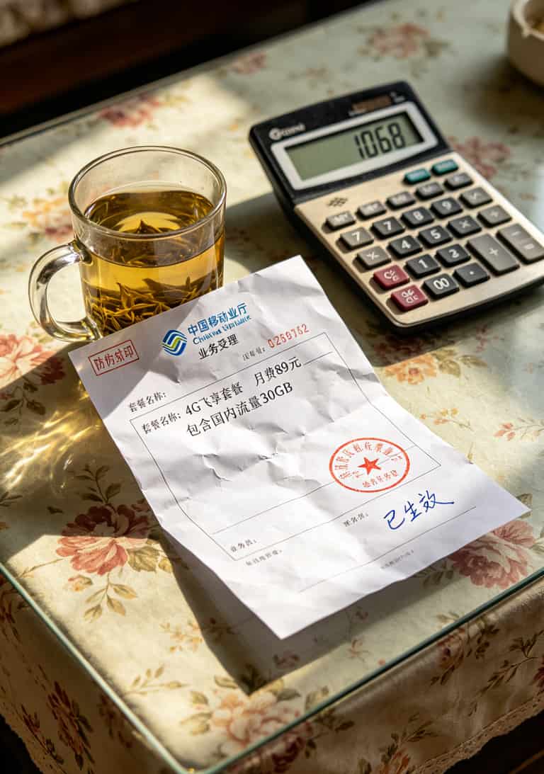 一张500g流量卡到底能用多久?我用了6张卡算出个大概数 营业厅办理业务的一张单据,上面标明了套餐内容和有效期