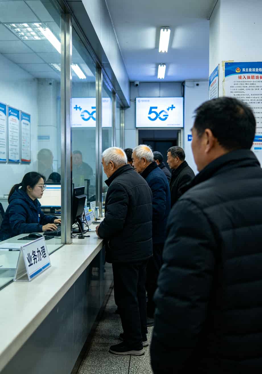 跑了8年移动营业厅才搞懂:办理移动大流量卡费用的秘密,全藏在这几个真实踩坑案例里 移动营业厅业务办理柜台照片