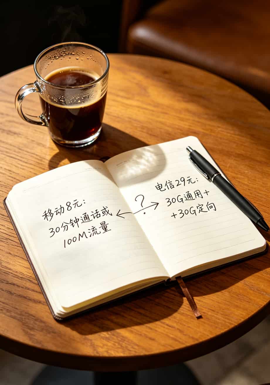 办流量卡什么卡便宜?2026实测:月租8块还是29块,看完这篇再下手 手机淘宝搜索流量卡结果页面截图