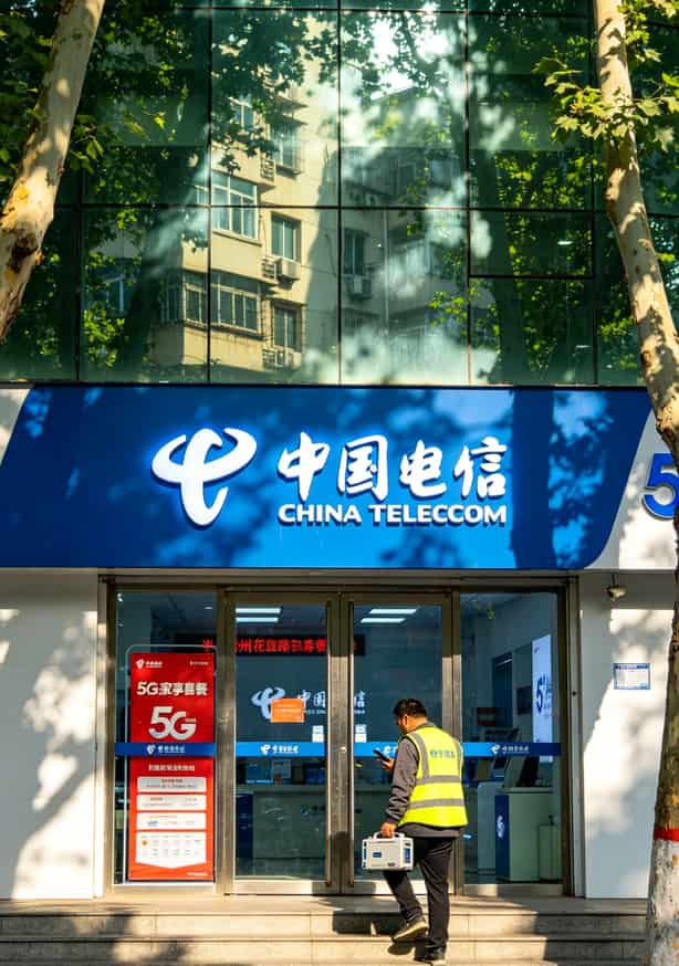 河南老乡问疯了:办个电信流量卡多少钱?我踩坑4次终于说实话 郑州某电信营业厅门头照片,老李从门口拍的角度