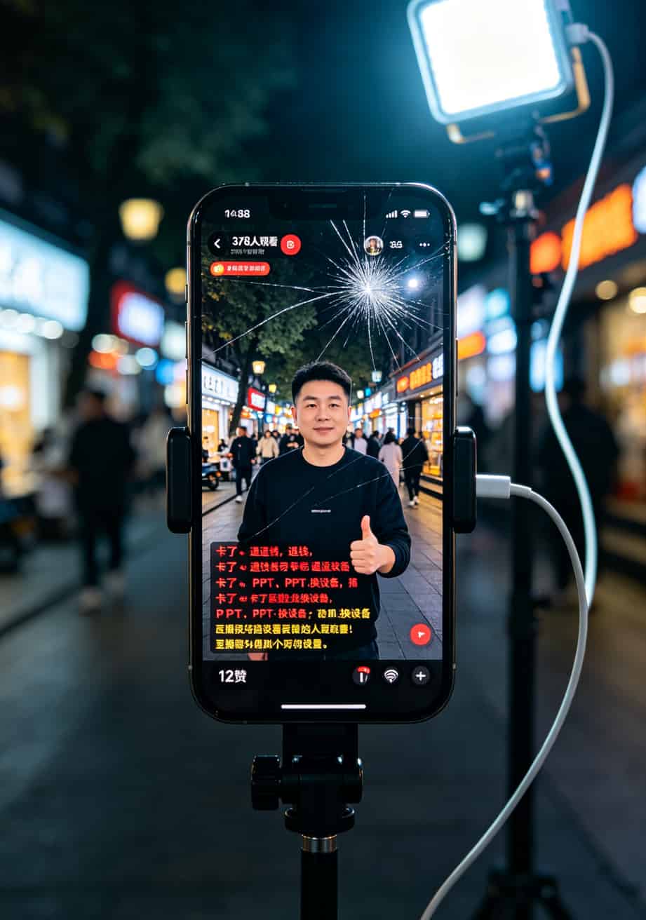 信我,那种“不需要实名流量卡网站”的随身WiFi,最好别碰(老周实测) 直播间弹幕截图,满屏“卡了”“退钱”刷屏