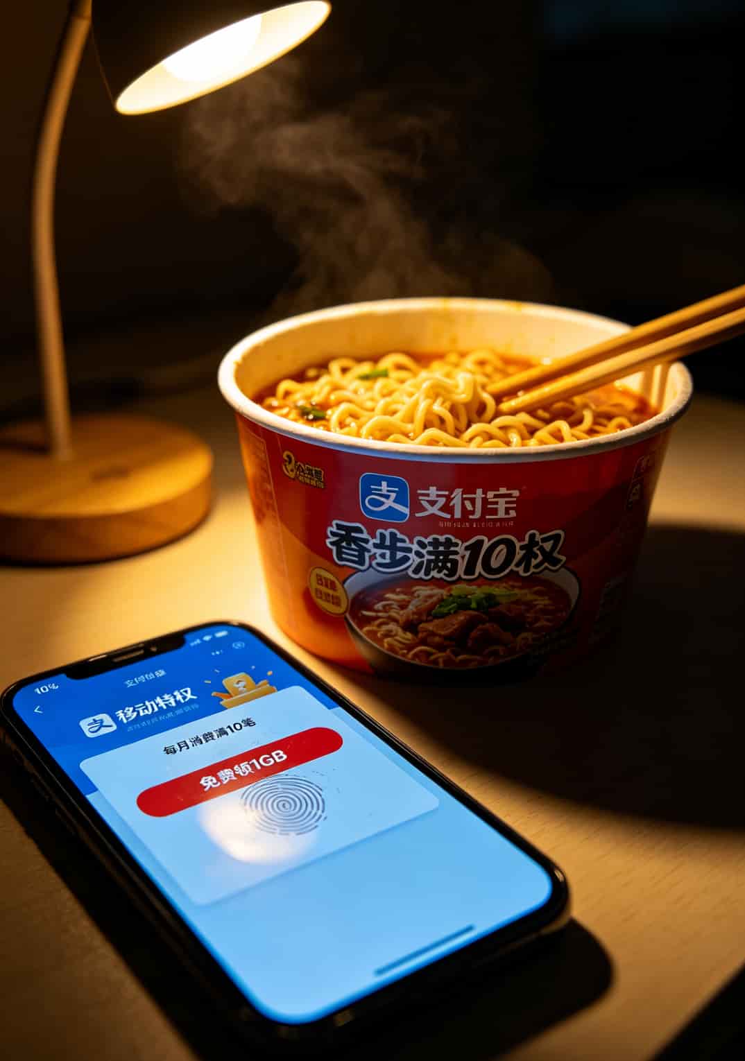 19元188g流量卡是真的吗?说实话:真的存在,但不是你想的那样 手机截图显示支付宝移动特权页面,标注每月领1G入口