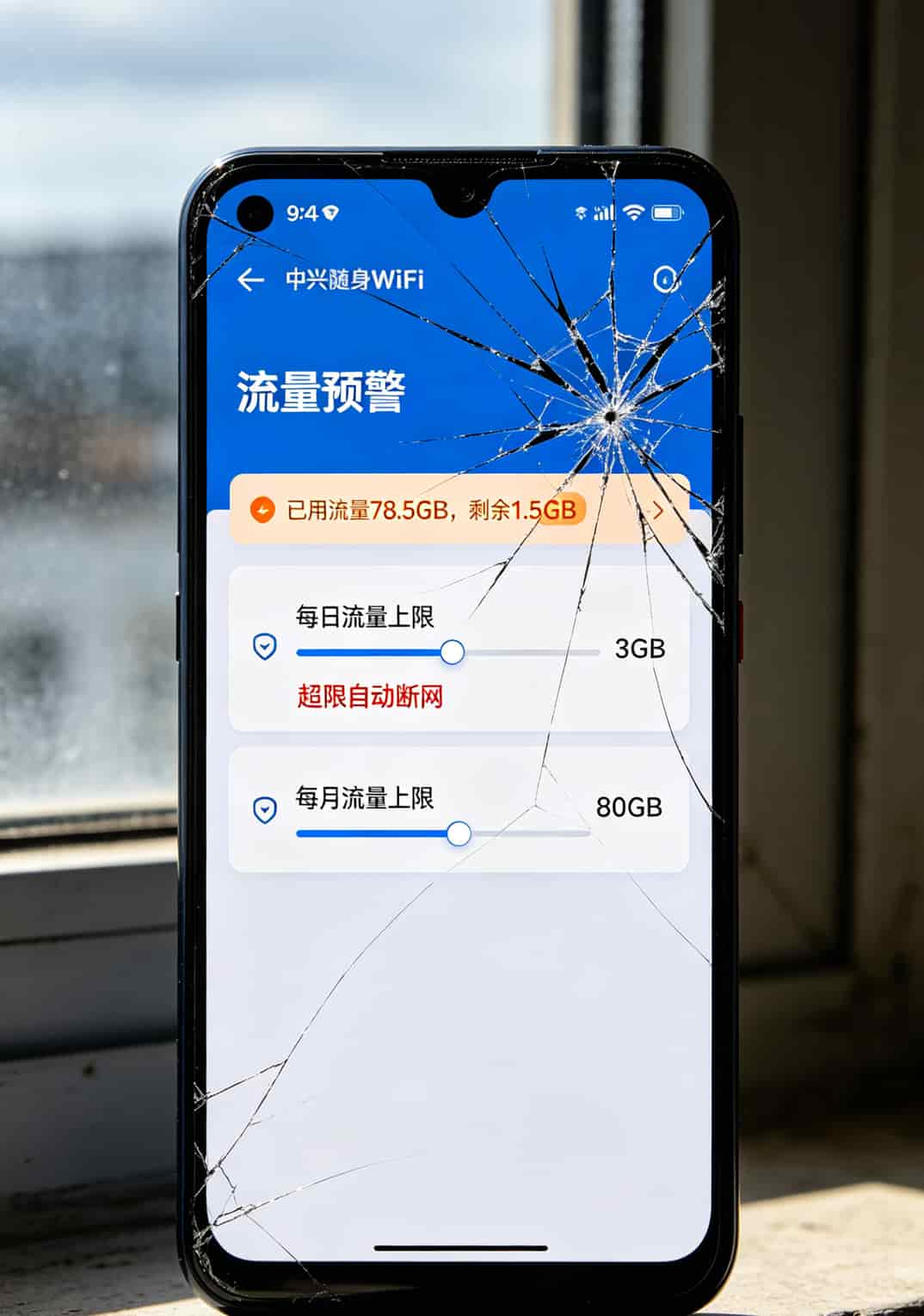 河南老乡问疯了:办个电信流量卡多少钱?我踩坑4次终于说实话 中兴APP流量预警设置界面,每日3G、每月80G