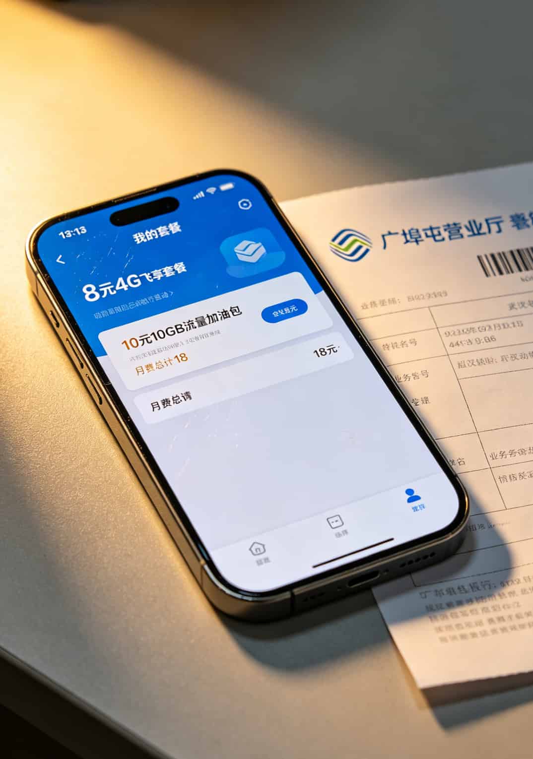 19元流量卡了,千万别先下单!我用中兴随身WiFi6踩坑3个月,省下3000块的土办法全公开 中国移动App流量查询截图,显示8元保号套餐+10元10GB流量包