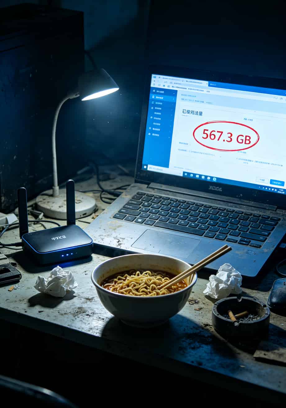 一张便宜移动流量卡把我折腾了三个月,中兴随身WiFi用户别学我(实测推荐) 中兴随身WiFi后台显示已用流量567GB的异常截图