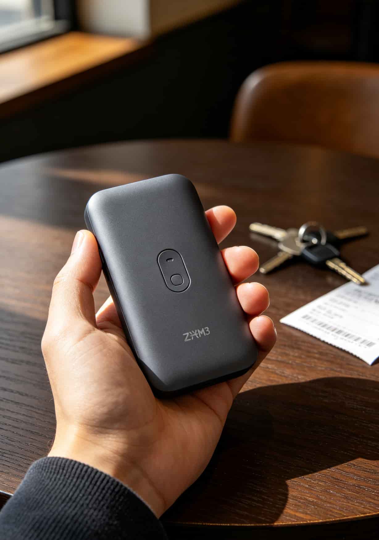 随身WiFi别再瞎买了!实测中兴微干翻骁龙410,**可以申请流量卡**这样办最省钱 中兴M3 5G版随身WiFi产品实物图,侧面实体按键特写