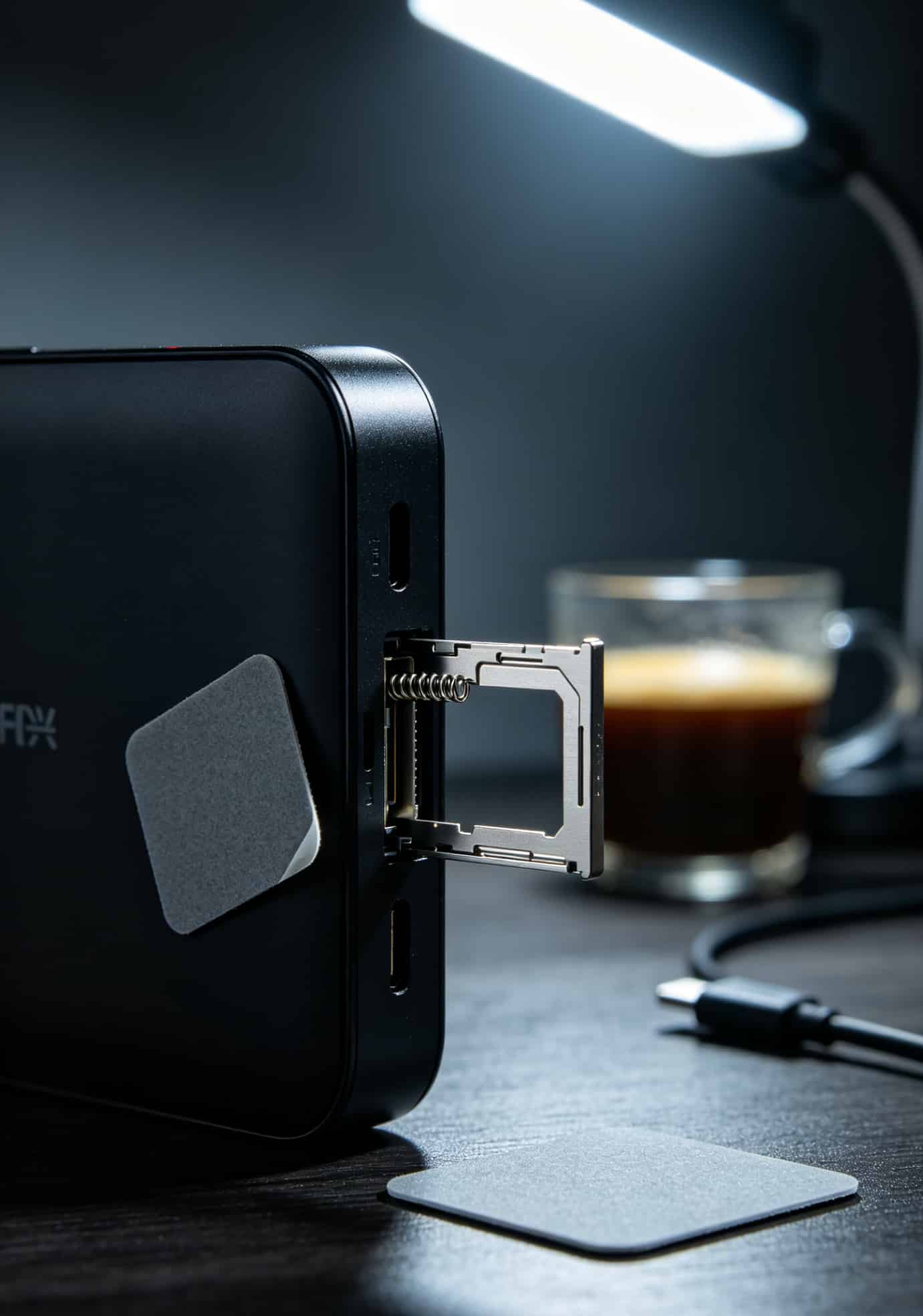 2.9元10g流量卡配中兴随身WiFi实测:月上网费压到30块,比手机热点省三分之二 中兴MF932机身侧面sim卡槽和散热贴位置