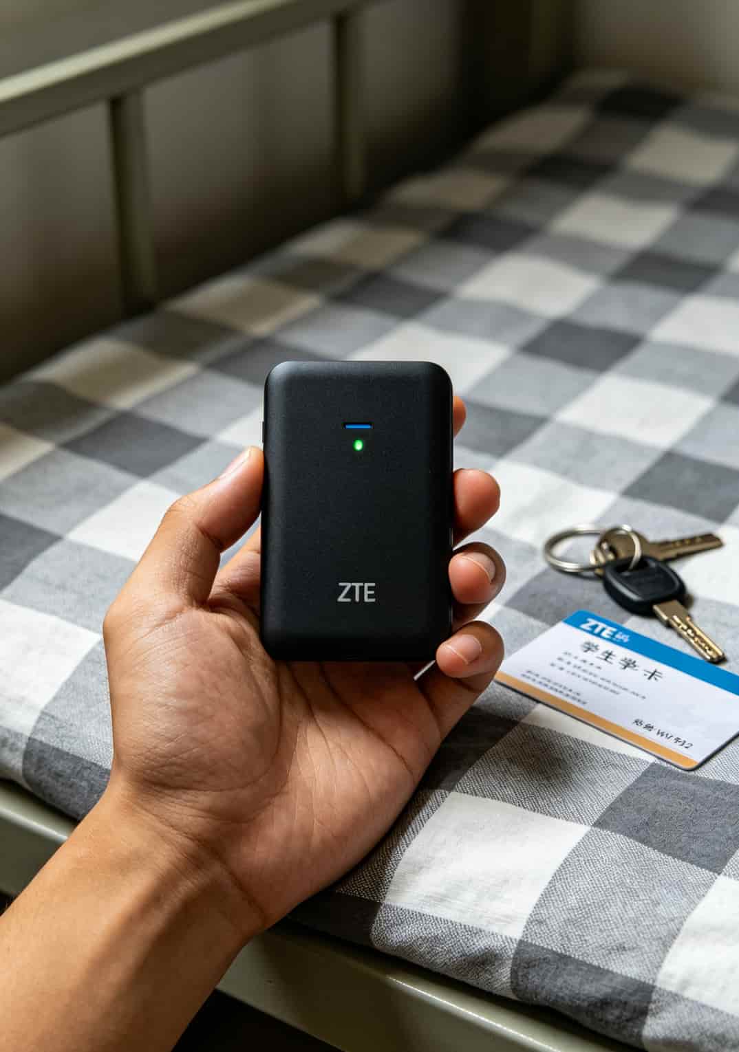 大学四年上网血泪史:一张80g大流量卡加二手随身WiFi,我比室友省了1400块 中兴MF932随身WiFi与手掌尺寸对比图