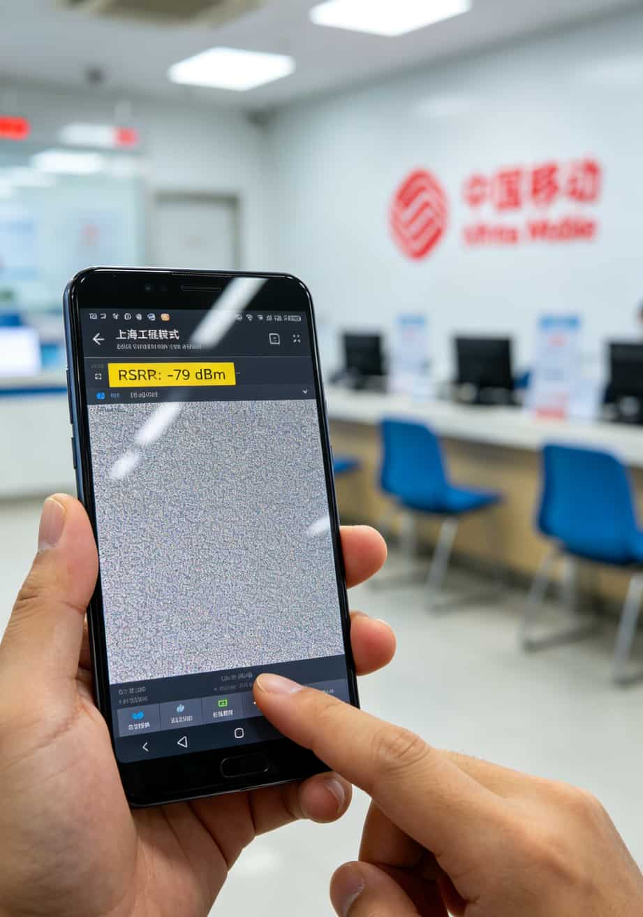 一张便宜移动流量卡把我折腾了三个月,中兴随身WiFi用户别学我(实测推荐) 手机后台显示的RSRP信号强度-79dBm截图